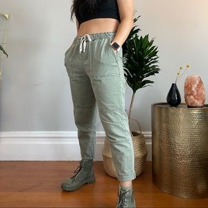 Zara Basics Denim Drawstring Cargo Pants